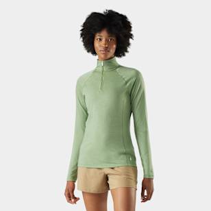 Women's Classic All-Season Merino Base Layer 1/4 Zip - Green Tea