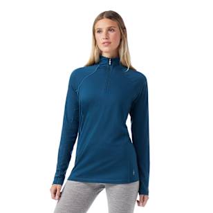 Women's Classic All-Season Merino Base Layer 1/4 Zip - Twilight Blue
