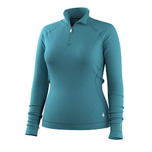 Women's Classic Thermal Merino Base Layer 1/4 Zip - Mineral Blue Heather
