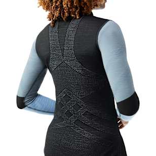 Women's Intraknit™ Thermal Merino Base Layer Colorblock 1/4 Zip - Black
