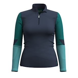 Women's Intraknit™ Thermal Merino Base Layer Colorblock 1/4 Zip - Deep Navy