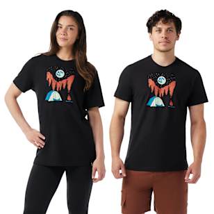 Night Camp Short Sleeve Graphic Tee - Black