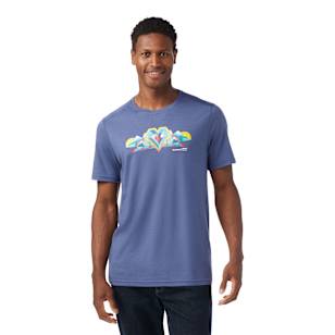 Geo Peaks Active Short Sleeve Graphic Tee - Nightfall Blue