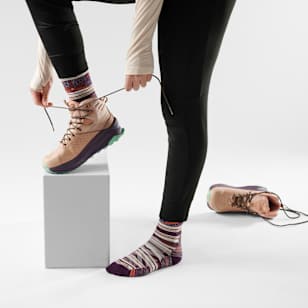 Women's Hike Dragon Stitch Mid Crew Socks - Ash