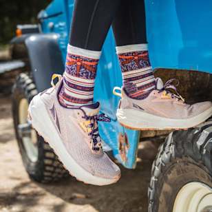 Women's Hike Dragon Stitch Mid Crew Socks - Ash