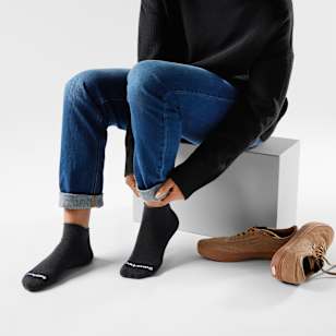 Everyday Roll Top Ankle Socks - Black