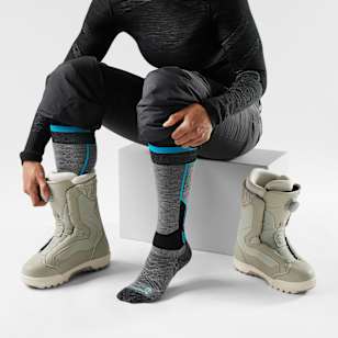 Intraknit&trade; Women's Snowboard Over The Calf Socks - Medium Gray