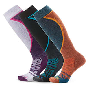 Women's Ski Over The Calf Socks Trio Gift Box - Charcoal