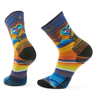 Hike Open Hearts Print Crew Socks - Multi Color