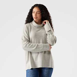 Women's Edgewood Cowl Neck Sweater - Almond-Light Gray