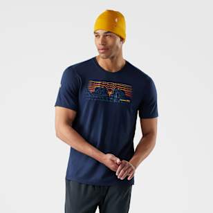 Men's Mountain Sunrise Active Short Sleeve Graphic Tee - Deep Navy