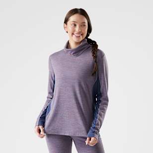 Women's Classic Thermal Merino Mock Neck - Chalk Violet Heather