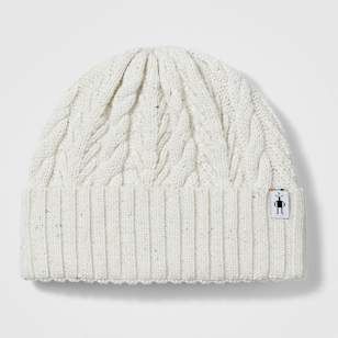 Cable Knit Beanie - Light Gray Heather