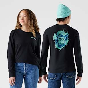 Gondola View Long Sleeve Graphic Tee - Black