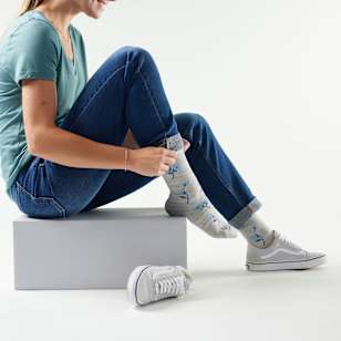 Women's Everyday Garden Gala Crew Socks - Ash