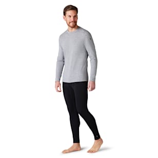 Men's Classic Thermal Merino Base Layer Crew - Light Gray Heather