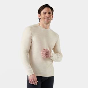 Men's Classic Thermal Merino Base Layer Crew - Almond Heather