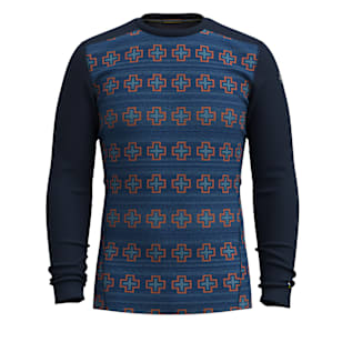 Men's Classic Thermal Merino Base Layer Crew - Deep Navy Paths Crossed