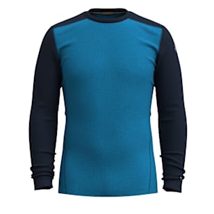 Men's Classic Thermal Merino Base Layer Crew - Nival Blue-Deep Navy