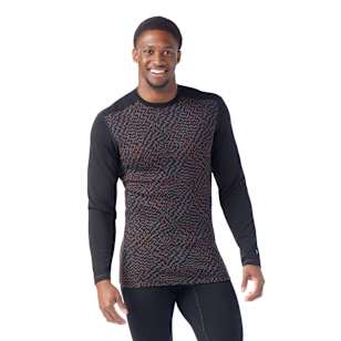 Men's Classic Thermal Merino Base Layer Crew - Black Retro Line