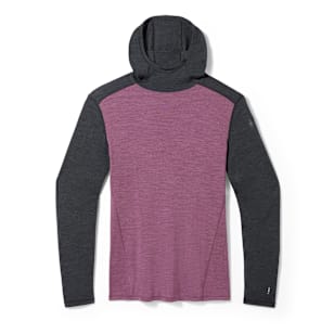 Men's Classic Thermal Merino Base Layer Hoodie - Charcoal-Argyle Purple