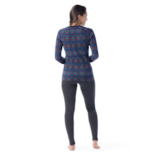 Women's Classic Thermal Merino Base Layer Crew - Deep Navy Paths Crossed
