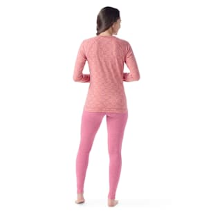 Women's Classic Thermal Merino Base Layer Crew - Garden Pink Digi Snow
