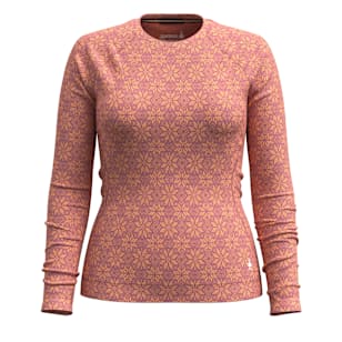 Women's Classic Thermal Merino Base Layer Crew - Garden Pink Digi Snow
