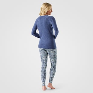 Women's Classic Thermal Merino Base Layer Crew - Nightfall Blue Heather