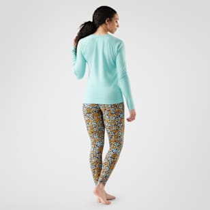 Women's Classic Thermal Merino Base Layer Crew - Pacific Blue