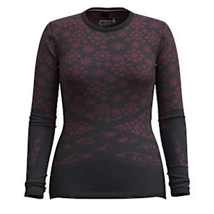 Women's Intraknit™ Thermal Merino Base Layer Pattern Crew - Eggplant-Black