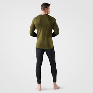 Men's Intraknit™ Thermal Merino Base Layer Colorblock Crew - Winter Moss-Charcoal