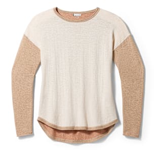 Women's Shadow Pine Colorblock Crew Sweater - Almond Heather