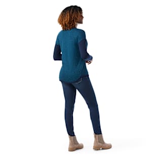 Women's Shadow Pine Colorblock Crew Sweater - Twilight Blue Donegal