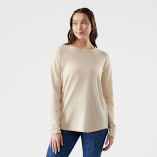 Women's Shadow Pine Colorblock Crew Sweater - Almond Donegal