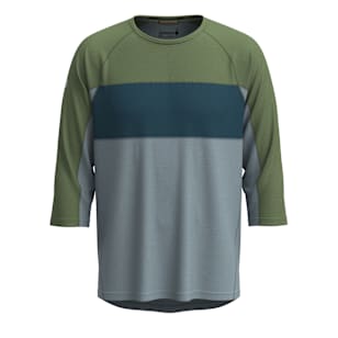 Men's Ultralite Mountain Bike 3/4 Sleeve Tee - Lead-Fern Green