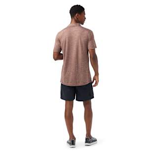 Men's Merino Hemp Blend Short Sleeve Polo - Sable Brown Heather