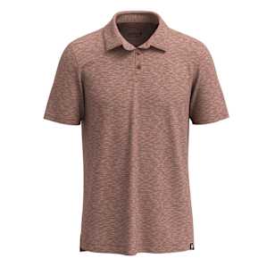 Men's Merino Hemp Blend Short Sleeve Polo - Sable Brown Heather