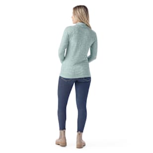 Women's Thermal Merino Rib Turtleneck - Arctic Green Heather