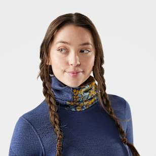 Thermal Merino Colorblock Neck Gaiter - Nightfall Blue Floral