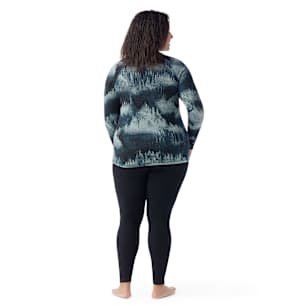 Women's Classic Thermal Merino Base Layer Crew Plus - Twilight Foggy Pines