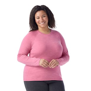 Women's Classic Thermal Merino Base Layer Crew Plus - Garden Pink Heather