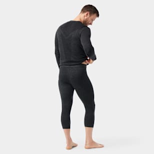 Men's Intraknit&trade; Thermal Merino Base Layer 3/4 Bottom - Charcoal Heather-Black