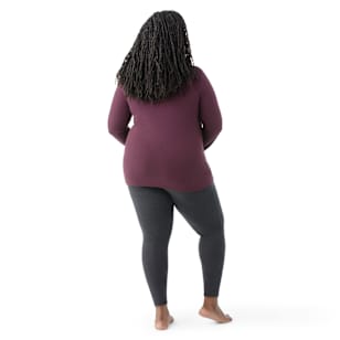 Women's Classic All-Season Merino Base Layer Long Sleeve Plus - Eggplant