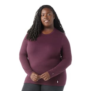 Women's Classic All-Season Merino Base Layer Long Sleeve Plus - Eggplant