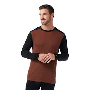 Men's Classic All-Season Merino Base Layer Long Sleeve - Sable Brown-Black