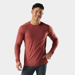 Men's Classic All-Season Merino Base Layer Crew - Burnt Sienna