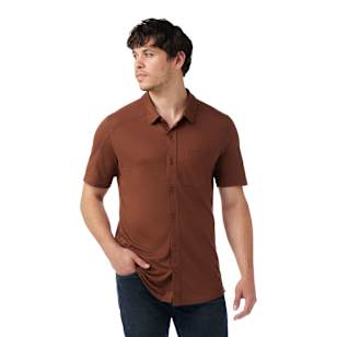 Men's Short Sleeve Button Down - Sable Brown