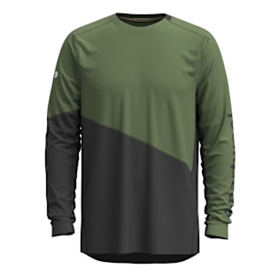 Men's Mountain Bike Long Sleeve Jersey - Charcoal-Fern Green