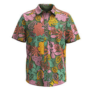 Men's Everyday Short Sleeve Button Down - Fern Green Aloha Forest